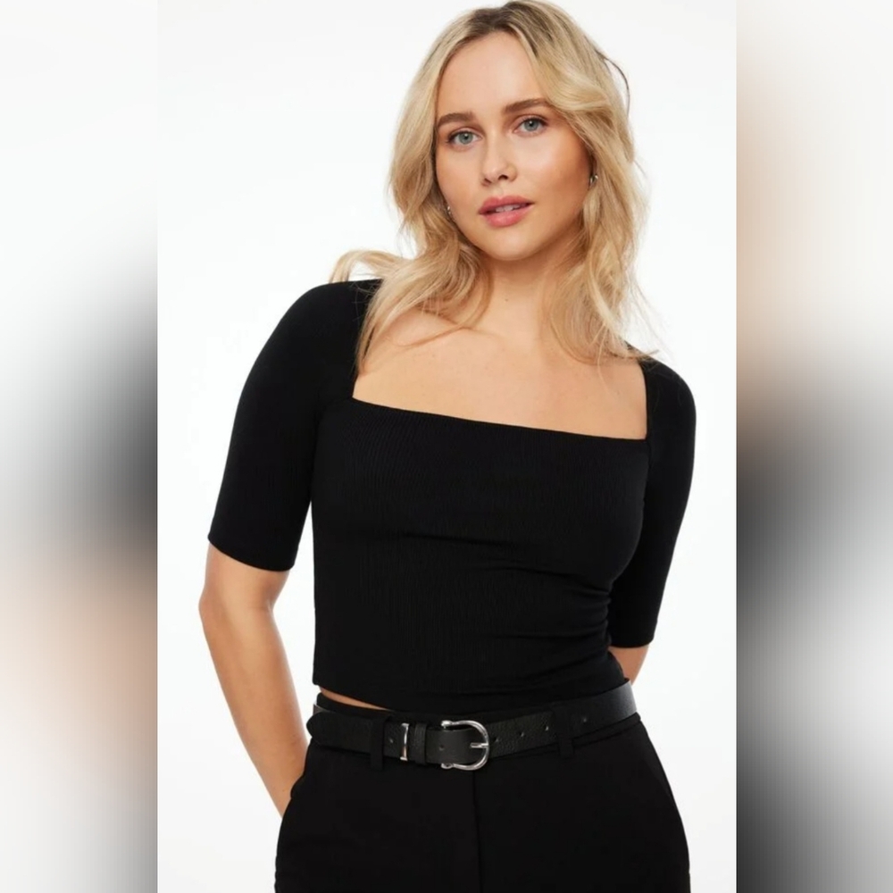 Dynamite Jade Elbow Sleeve Shirt NWT
